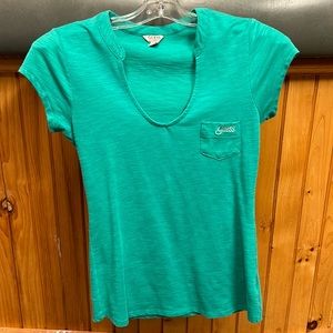 GUESS Women’s T-Shirt- Aqua Color